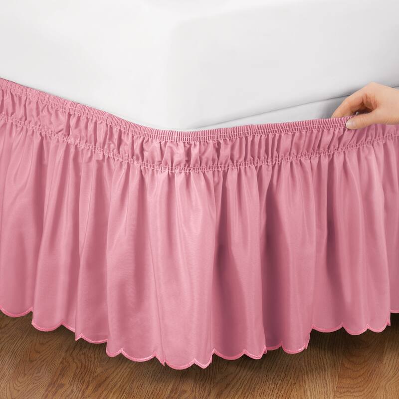 Scalloped Wrap Ruffle Bedskirt