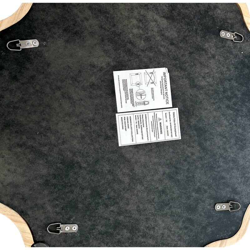 Pine Ripples Round Mirror - 24H x 24W x 1D