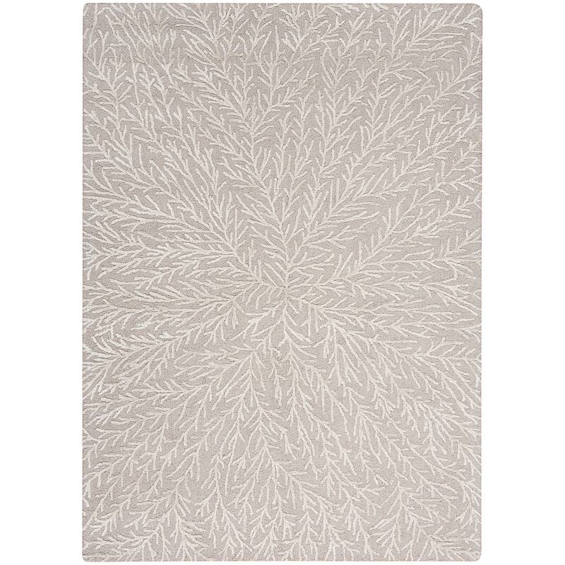 Michael Amini Star Contemporary Textured Botanical Abstract Glam Area Rug