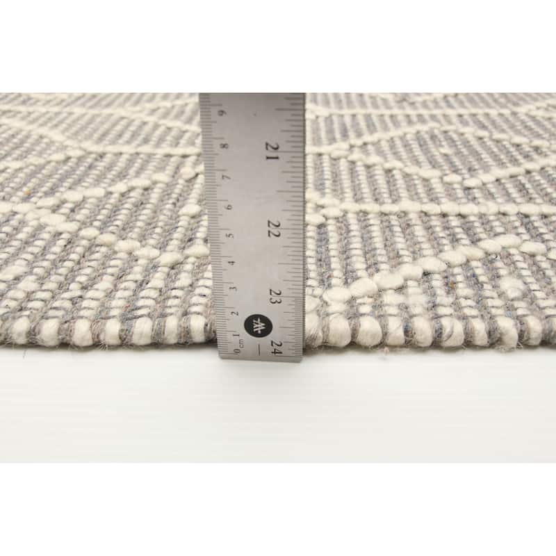 ECARPETGALLERY Braid weave Sienna Taupe Wool Rug - 4'11 x 7'10