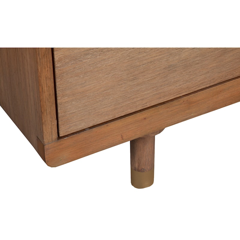 Alpine Furniture Easton Six Drawer Wood Dressser in Sand (Beige)