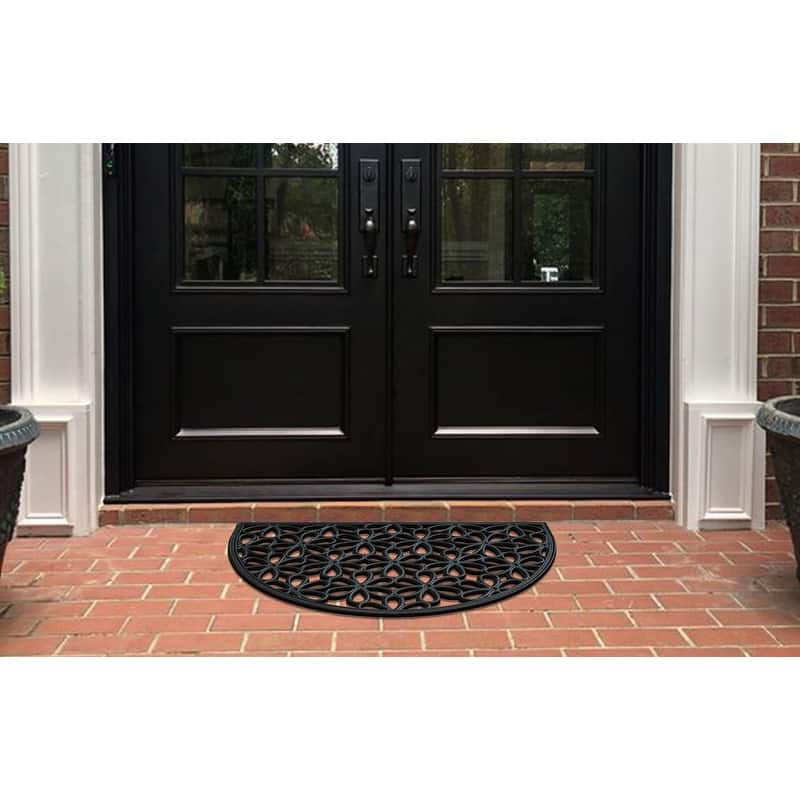 A1HC Outdoor Floor Mat, Rubber 24"x36” outside entryway Scrapes Shoes Clean of Dirt Heavy Duty Doormat for Indoor Outdoor