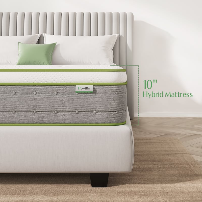 Novilla 10-inch Gel Memory Foam Hybrid Innerspring Mattress in a Box