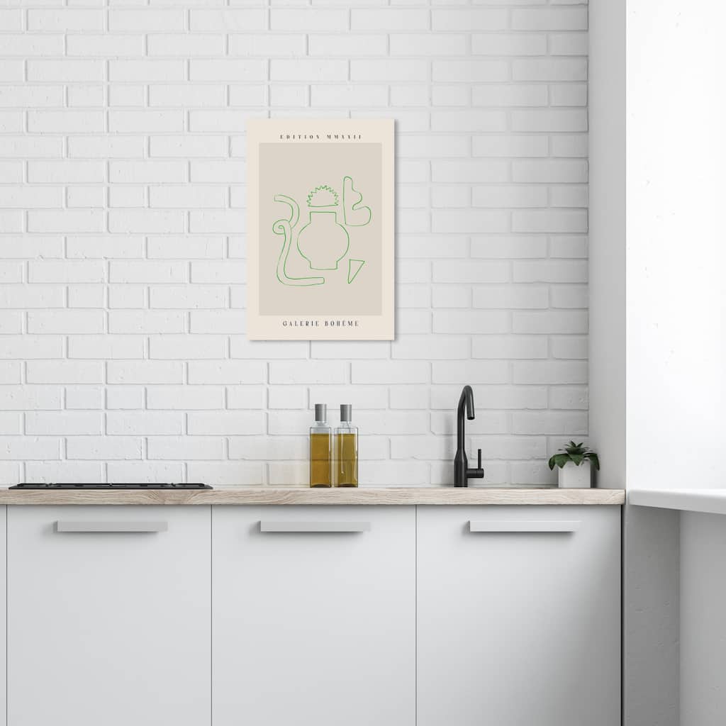 Wynwood Studio Abstract Assemble Gray and Taupe Modern & Contemporary Wall Art Canvas Print
