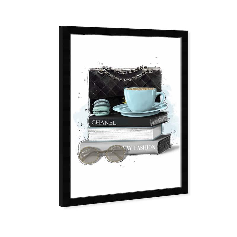 Wynwood Studio Prints Fashion and Glam Coffeetable Books Blue and Tiffany Blue Glam Wall Art Canvas Print