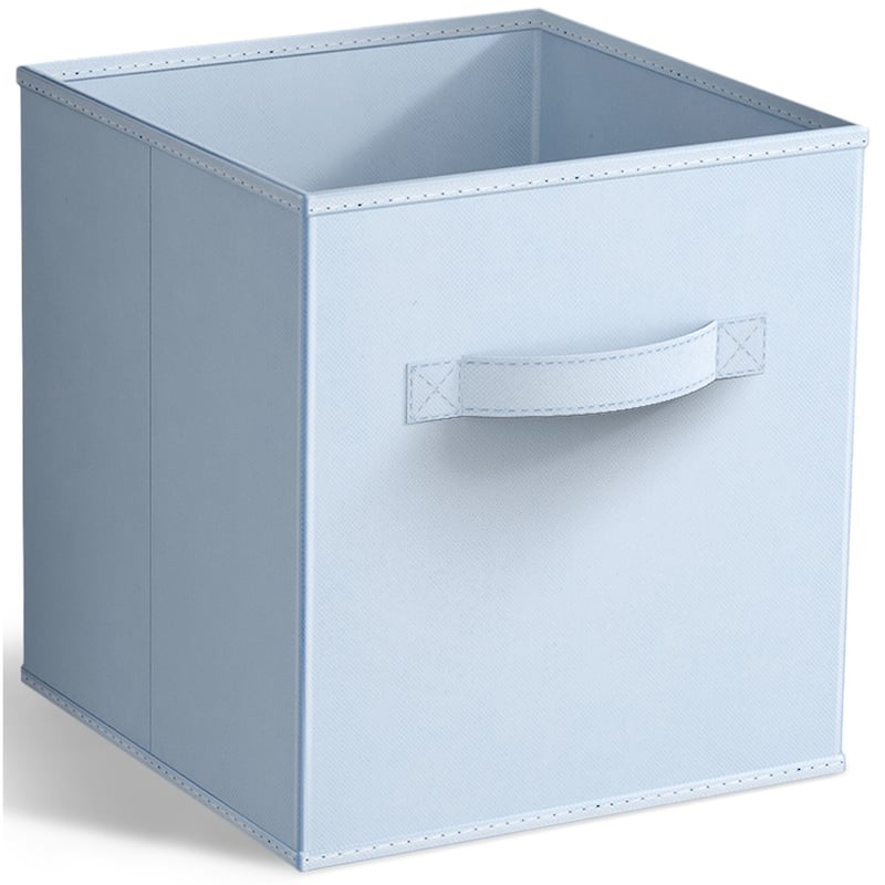 Sorbus 11" Foldable Storage Cube Basket - Single Pack - 10.5" L x 10.5" W x 11" H - Pastel Blue