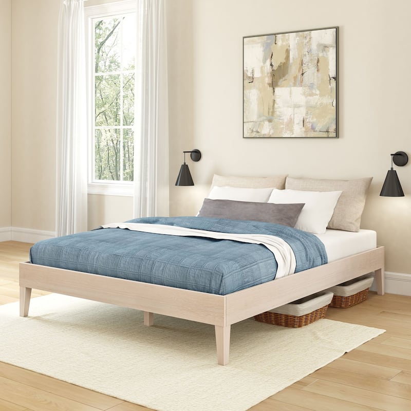 Now Furniture Queen Platform Bed - Textured Natural