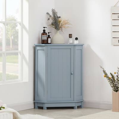 JASIWAY Triangle Bathroom Storage Cabinet with Adjustable Shelves