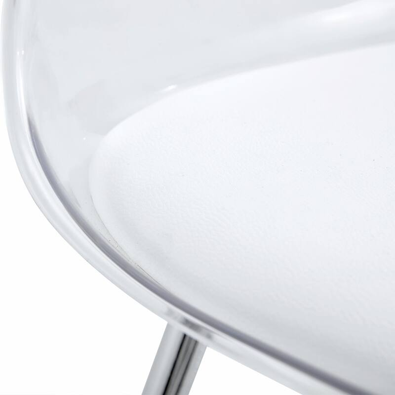 Comfortable Small-Sized Bar Chairs with Metal Legs - Modern Upholstered Style