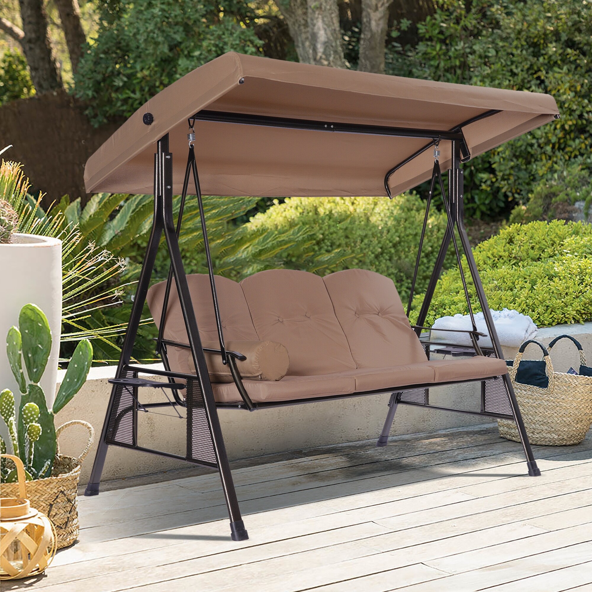 Luxury 3 best sale seater garden swing