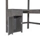 preview thumbnail 12 of 28, Twin Loft Bed with U-shaped Desk, Storage Shelves, and Drawers, Antique Brown