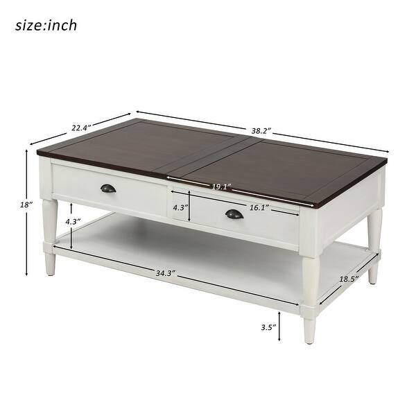 Merax Lift Top Coffee Table With Storage Drawer And Shelf Overstock 31524545