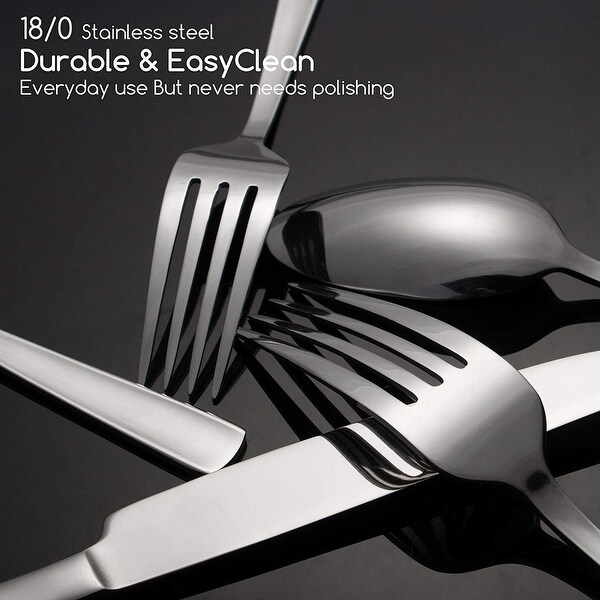 45/65 Piece Stainless Steel Silverware Flatware Cutlery Set - Bed