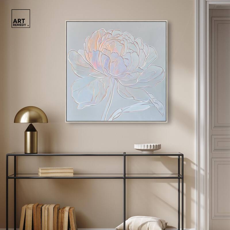 Embossed Flower I Canvas by Art Remedy