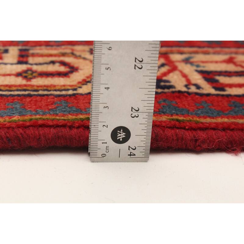 ECARPETGALLERY Hand-knotted Andelz Red Wool Rug - 3'5 x 9'10