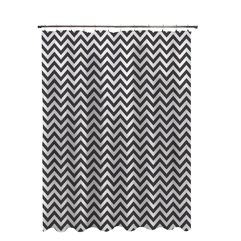 Kenney Medium Weight Decorative PEVA Shower Curtain Liner, 70" W x 72" H - Step Up Chevron