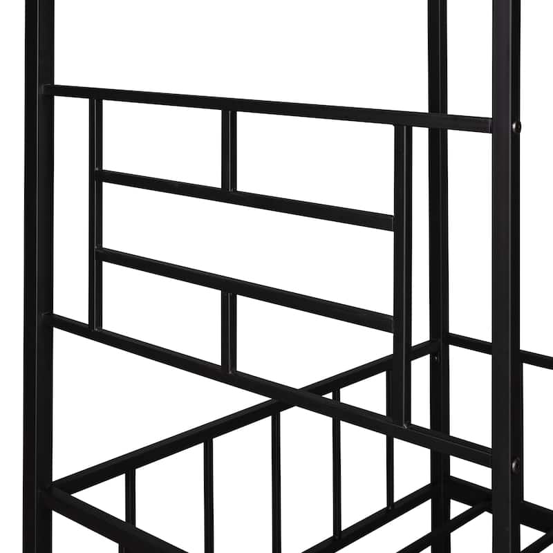 Metal House Bed Frame with Slatted Support
