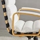 preview thumbnail 14 of 30, LUXMOD® Office Chair Faux Leather Gold Frame Adjustable and Swivel