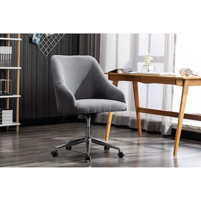 Porthos Home Kian Swivel Home Office Desk Chair, Linen Upholstery