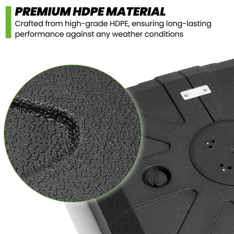 12 x 9 FT Outdoor Patio Aluminum Cantilever Umbrella with Solar Lights Double Canopy with Wheel Base