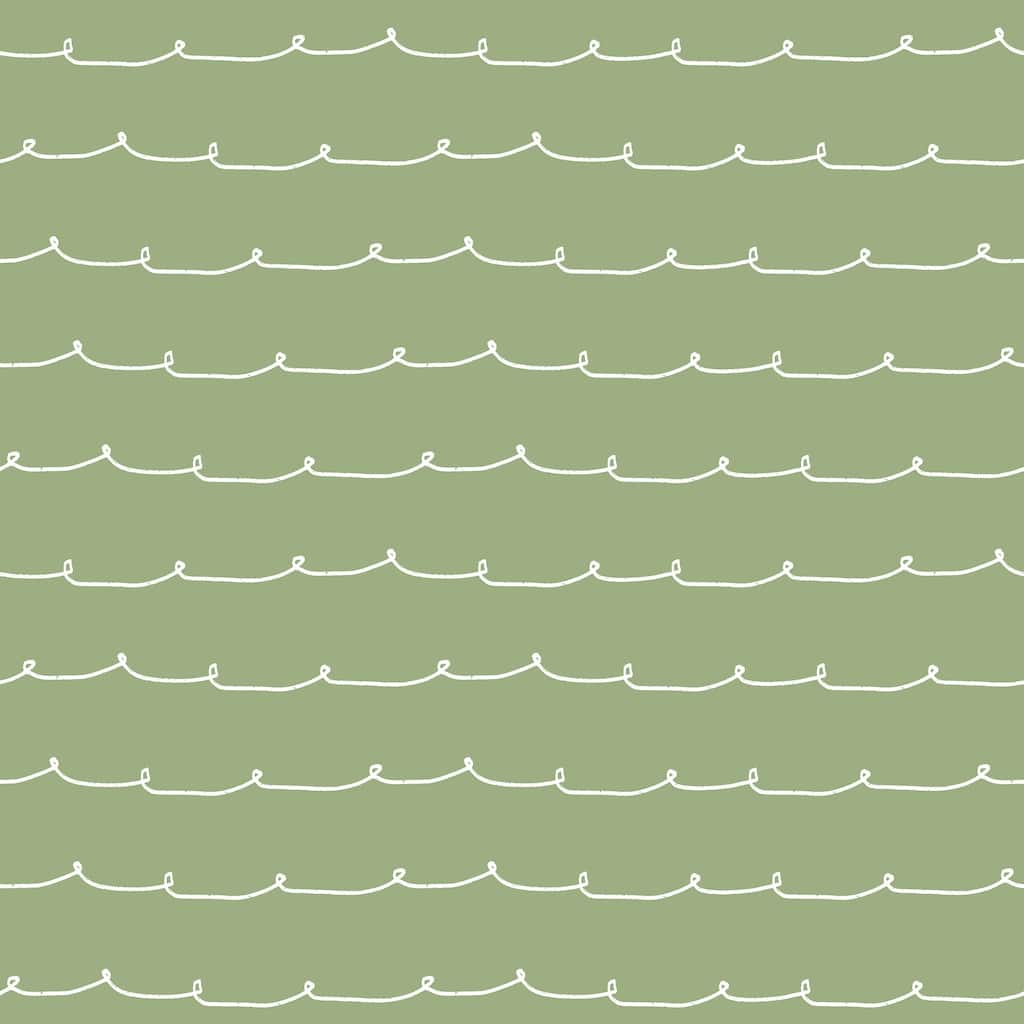 Advantage Wiggle Line Green Stripe Wallpaper