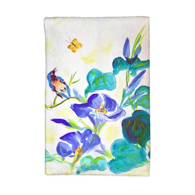 Blue Morning Glories Kitchen Towel - 16x25