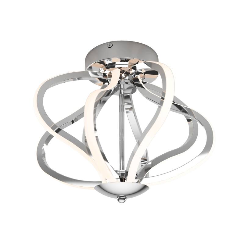 Artika Meridian LED Integrated Flush Mount, Chrome