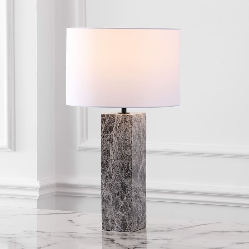 SAFAVIEH Couture Poloma Square Marble Table Lamp - 16"W x 16"D x 27"H