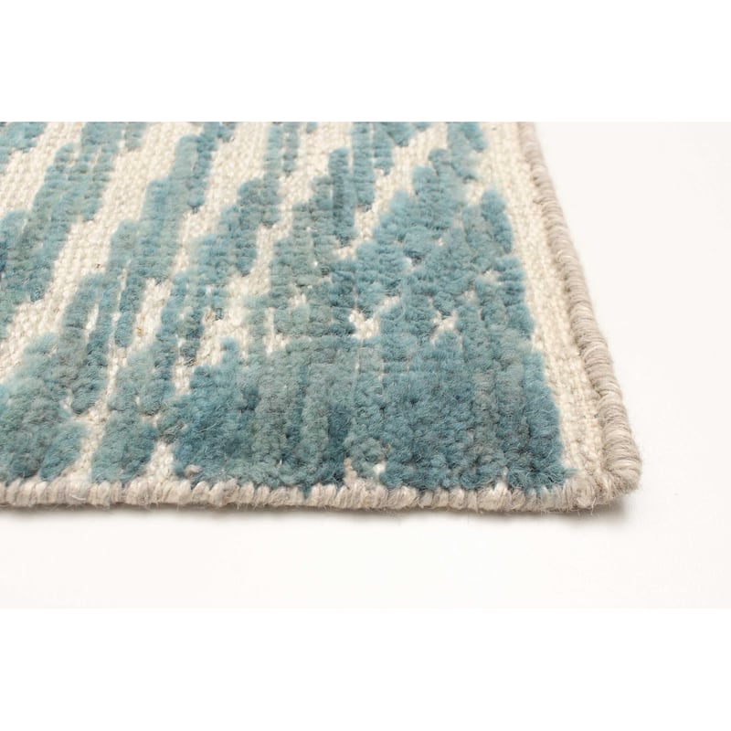 ECARPETGALLERY Hand-knotted Tangier Teal Wool Rug - 2'11 x 4'11