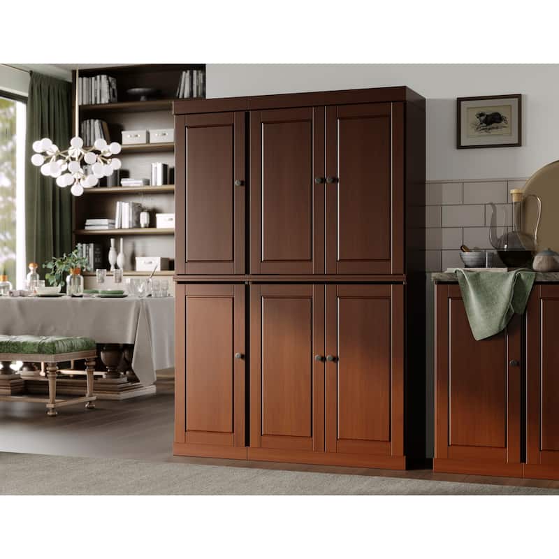 Palace Imports 100% Solid Wood 48.5" China Pantry Cabinet with Solid or Clear Glass Doors and Adjustable Shelves - 48.5" x 71.5"