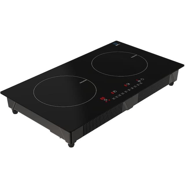 Cheftop Induction Cooktop Portable 120V Digital Electric Cooktop 1800 Watt, Digital 9 Cooking Zones Power Levels - Double Burner - Black