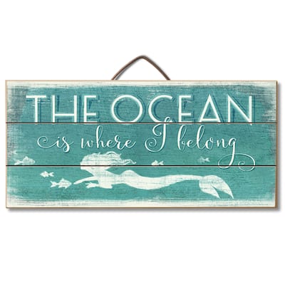 Wood Pallet Hanging Sign-Ocean Is Where I Belong HIGHLAND
