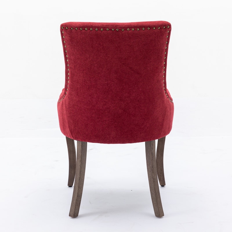 Traditional Tufted Ultra Upholstered Wingback Dining Chair Set of 6
