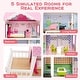 preview thumbnail 6 of 8, Gymax Kids Wooden Dollhouse with Working Elevator & Rotatable
