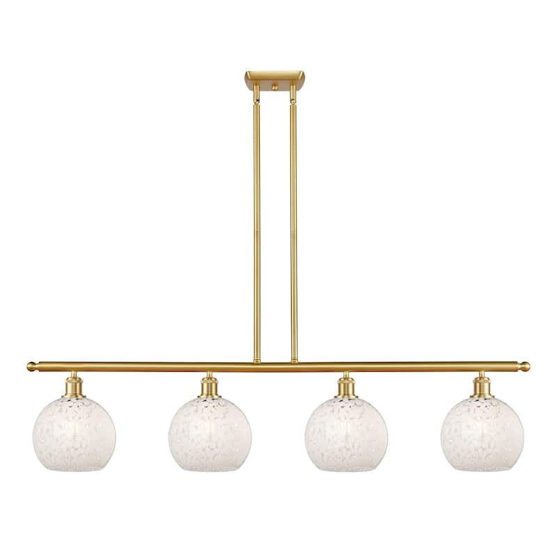 Innovations Lighting 516-4I-11-48-White Mouchette-Indoor Pendant Large - Satin Gold / White Mouchette