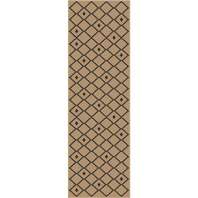 Well Woven Jute Akita Moroccan Lattice Flat-Weave Area Rug