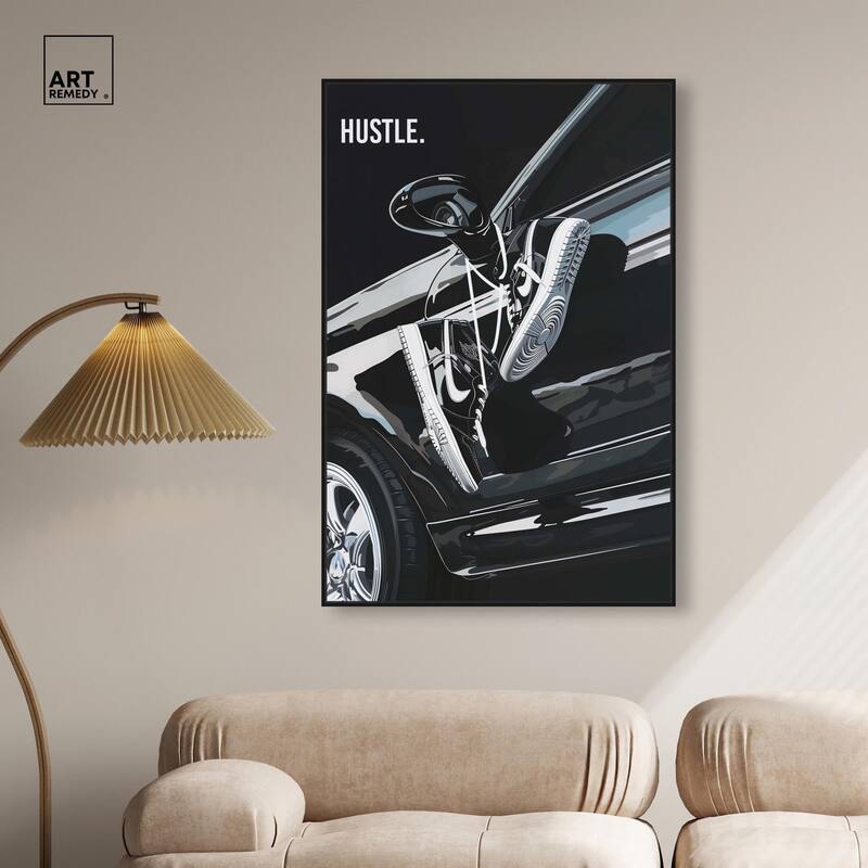 Sneaker Lace Car Canvas by Art Remedy