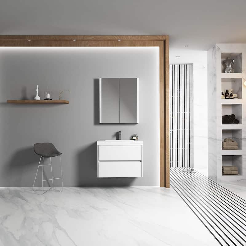 Blossom Valencia Floating Bathroom Vanity with Ceramic Sink