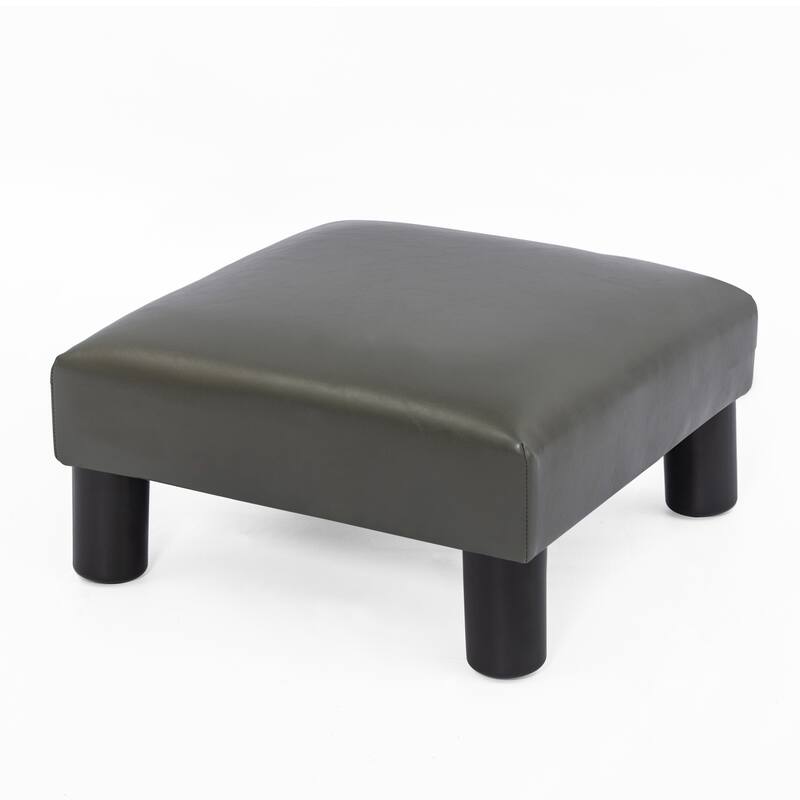 Adeco Small Ottoman Upholstered Footrest Pet Steps Dog Stairs Stool