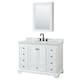 Option White, Black Trim, White Carrara Marble Top