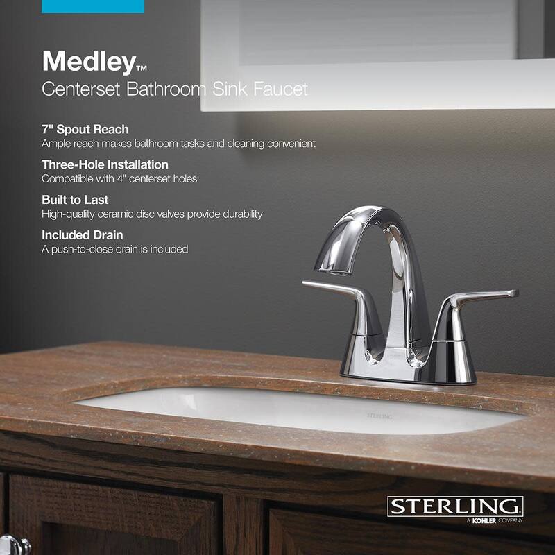 Sterling Medley 1.2 GPM Centerset Bathroom Sink Faucet