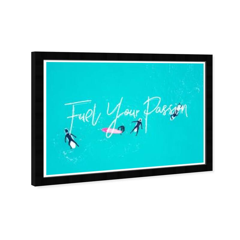 Wynwood Studio Prints Sports and Teams Fuel Your Passion Blue and Turquoise Nautical & Coastal Wall Art Canvas Print