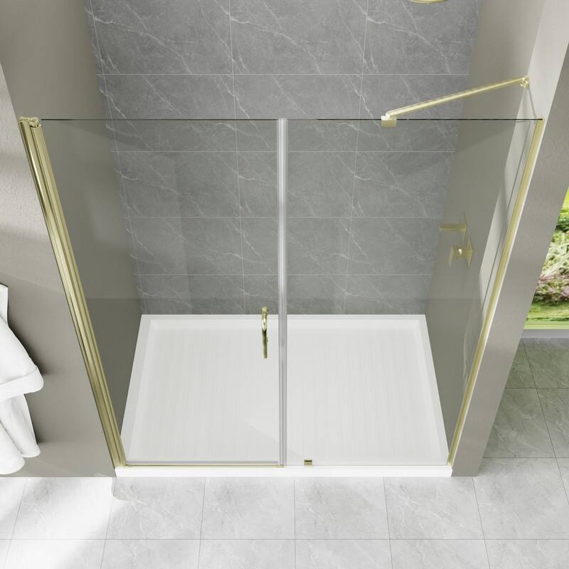 Alvana 60‘’×72'' Semi-Frameless Hinged Shower Door