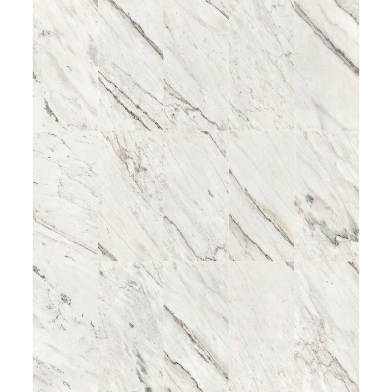 12"×24" Natural Polished Marble Tile for Wall and Floor, 1 Box 4 PCS