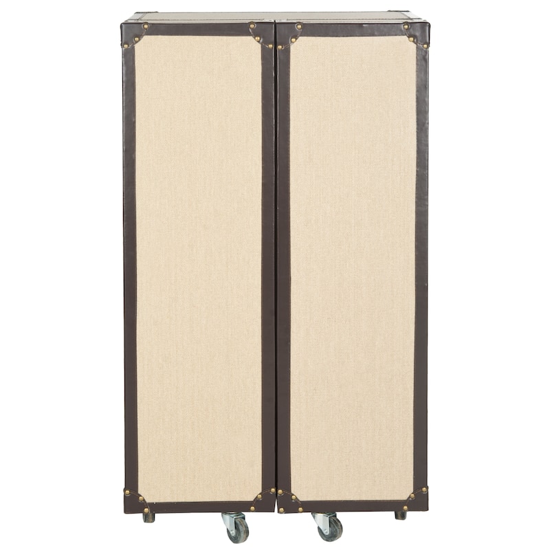 SAFAVIEH Grayson Storage Beige Bar Cabinet - 23.6" x 17.7" x 42.1"