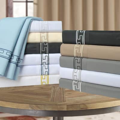 Superior Embroidered Microfiber Deep Pocket 6-piece Bed Sheet Set