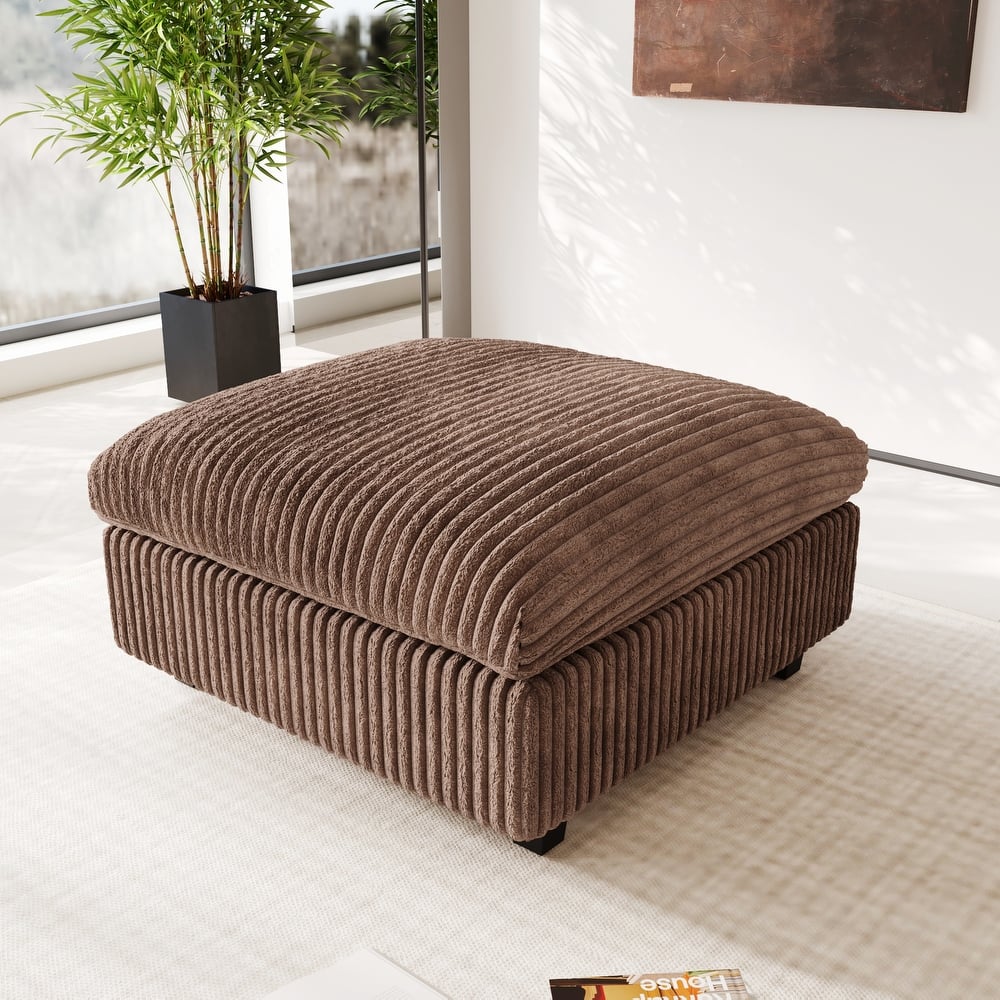 39.37'' Oversized Down Filled Overstuffed Upholstered Ottoman