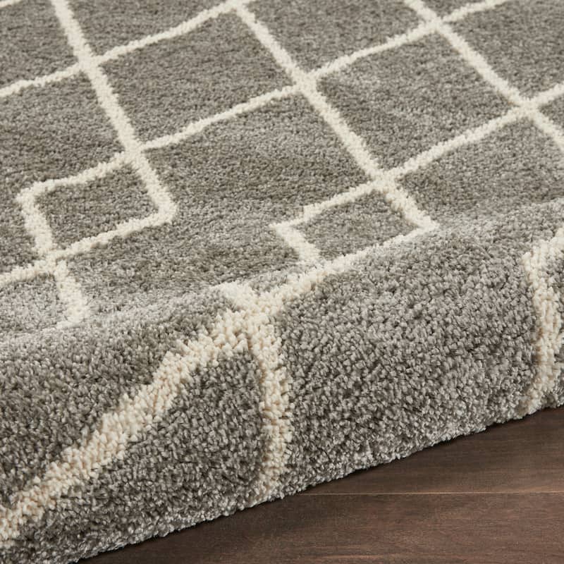 Nourison Geometric Moroccan Boho Shag Area Rug