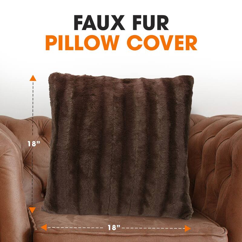 Cheer Collection FauxFur Throw Pillow Cover