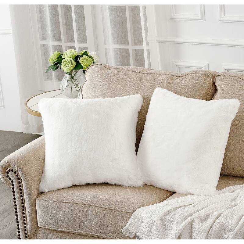 Serenta Heavy Fauxfur Pillow Shell 2 PC Set, 20''x20''